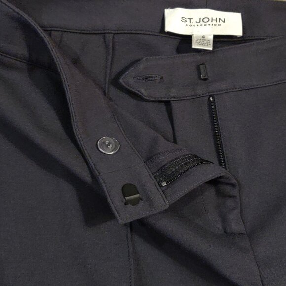 St. John Emma Knit Trouser Dark Charcoal Grey SIZE 4 - Picture 2 of 7